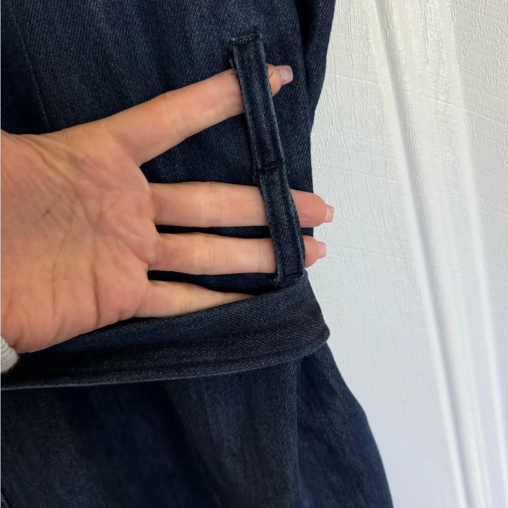 COS denim cap sleeve shirt dress, removable belt. - Picture 4 of 6